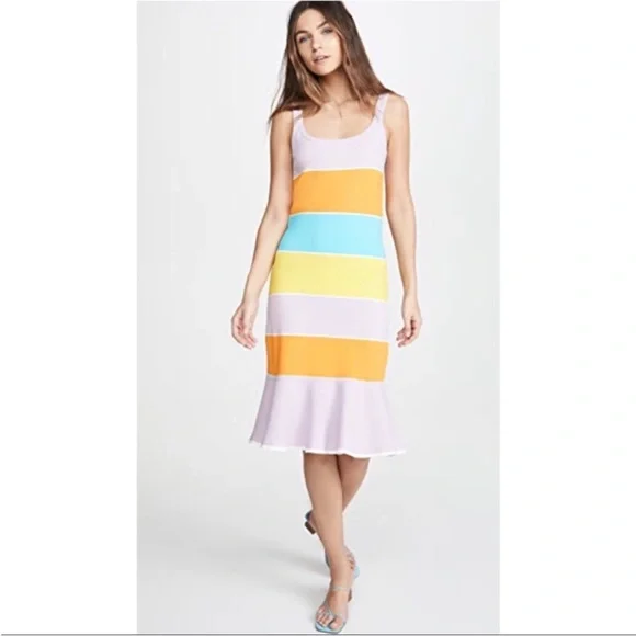 Tanya Taylor Noreen Knit Striped Dress Size Medium - Picture 1 of 16